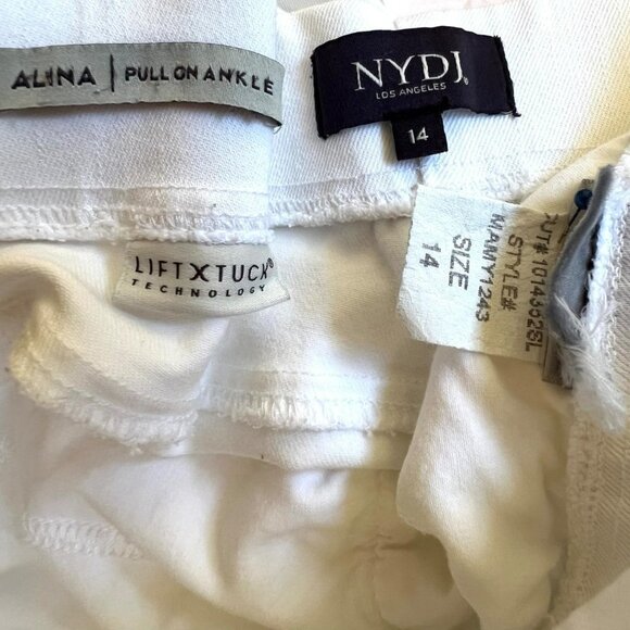 NOT YOUR DAUGHTERS JEANS WHITE ALINA PULL ON ANKLE SIZE 14 - Picture 11 of 11